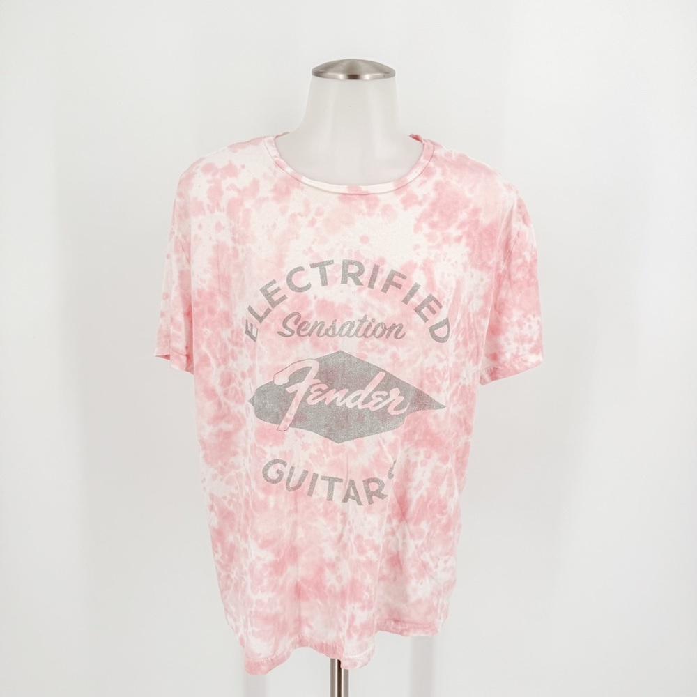 Fender Pink Tie-Dye Short Sleeve Tee